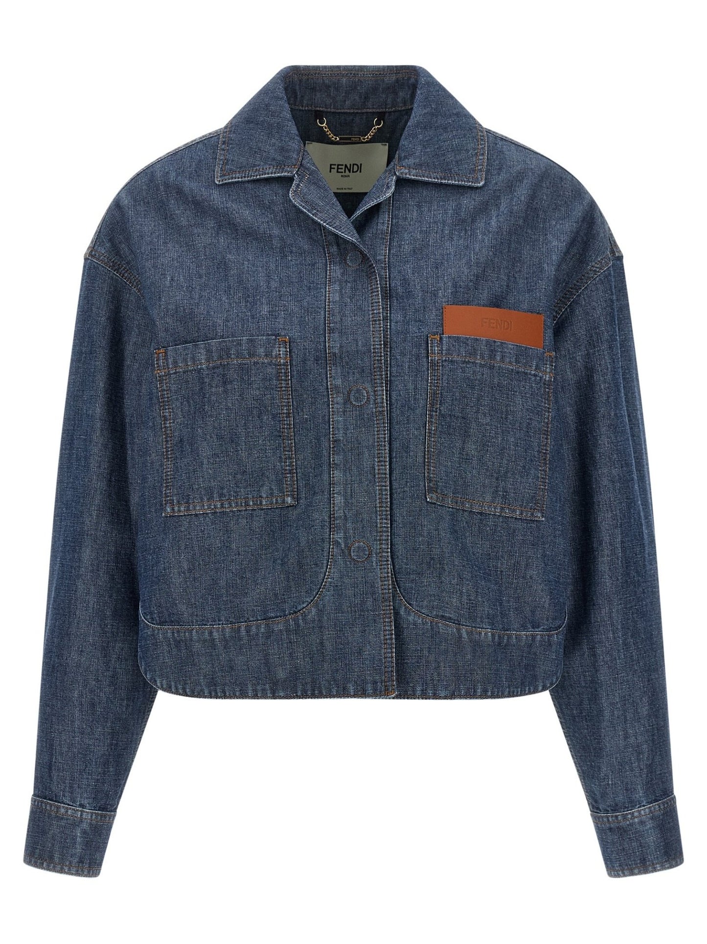 Fendi Blue Cotton Denim Jacket - HBPS Beauty & Fashion