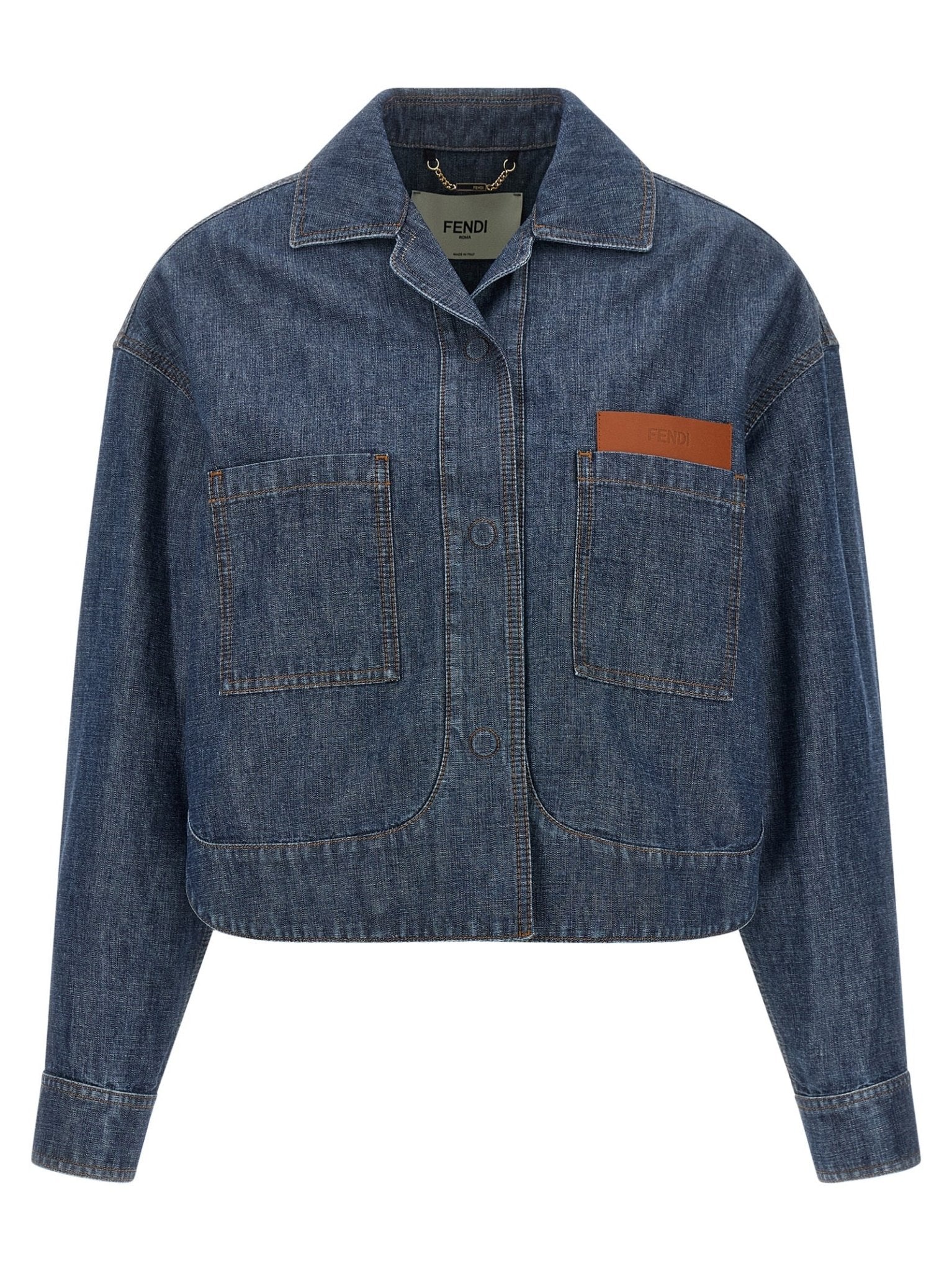 Fendi Blue Cotton Denim Jacket - HBPS Beauty & Fashion
