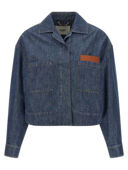 Fendi Blue Cotton Denim Jacket - HBPS Beauty & Fashion