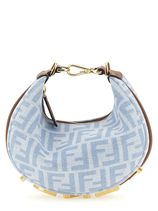 Fendi Blue Cotton Handbag - HBPS Beauty & Fashion