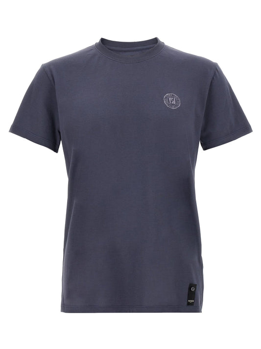 Fendi Blue Cotton T-Shirt - HBPS Beauty & Fashion