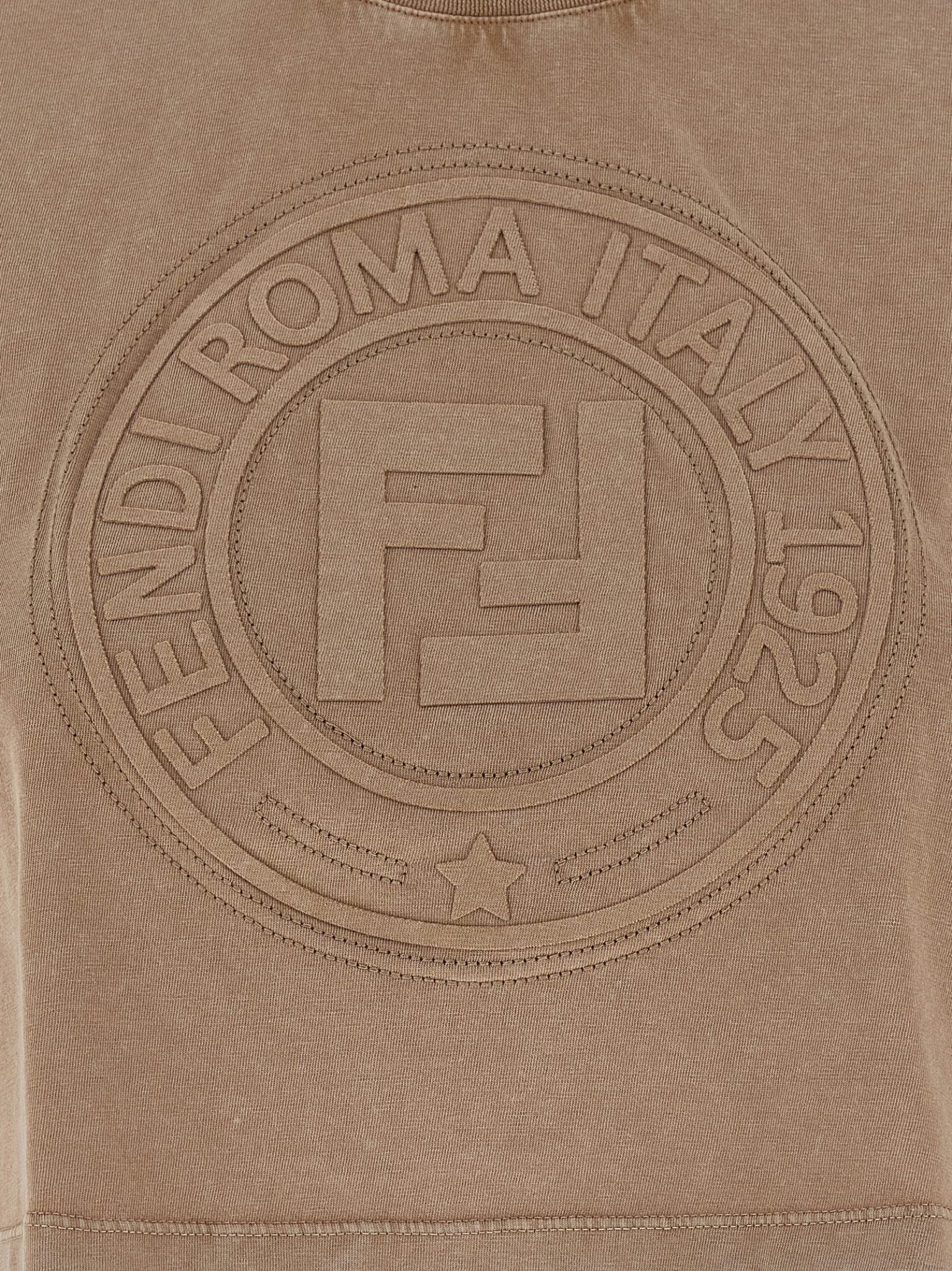 Fendi Brown Cotton T-Shirt - HBPS Beauty & Fashion