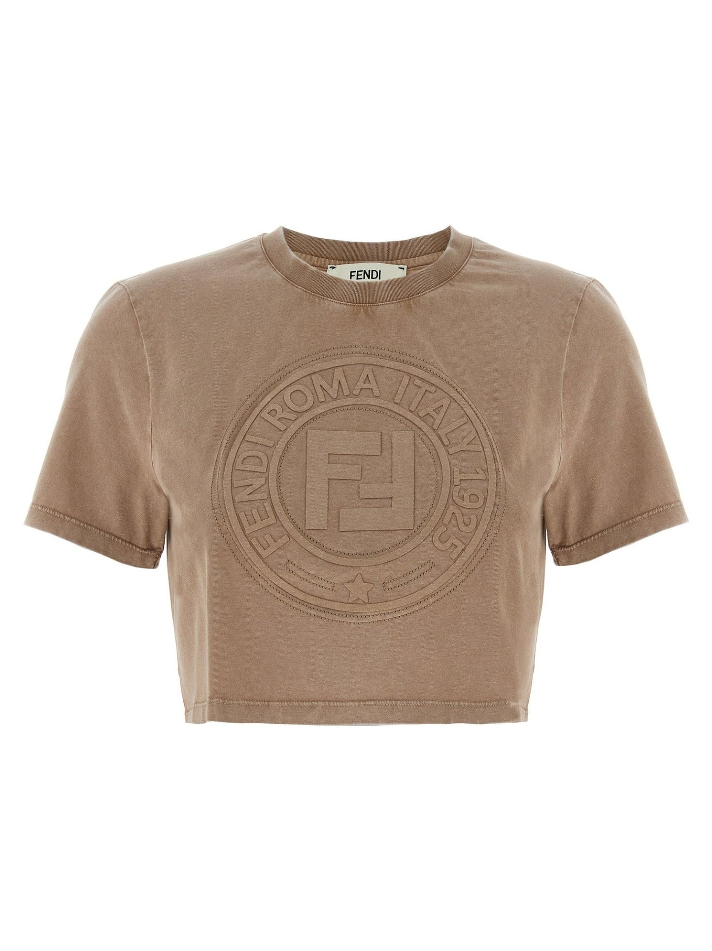 Fendi Brown Cotton T-Shirt - HBPS Beauty & Fashion