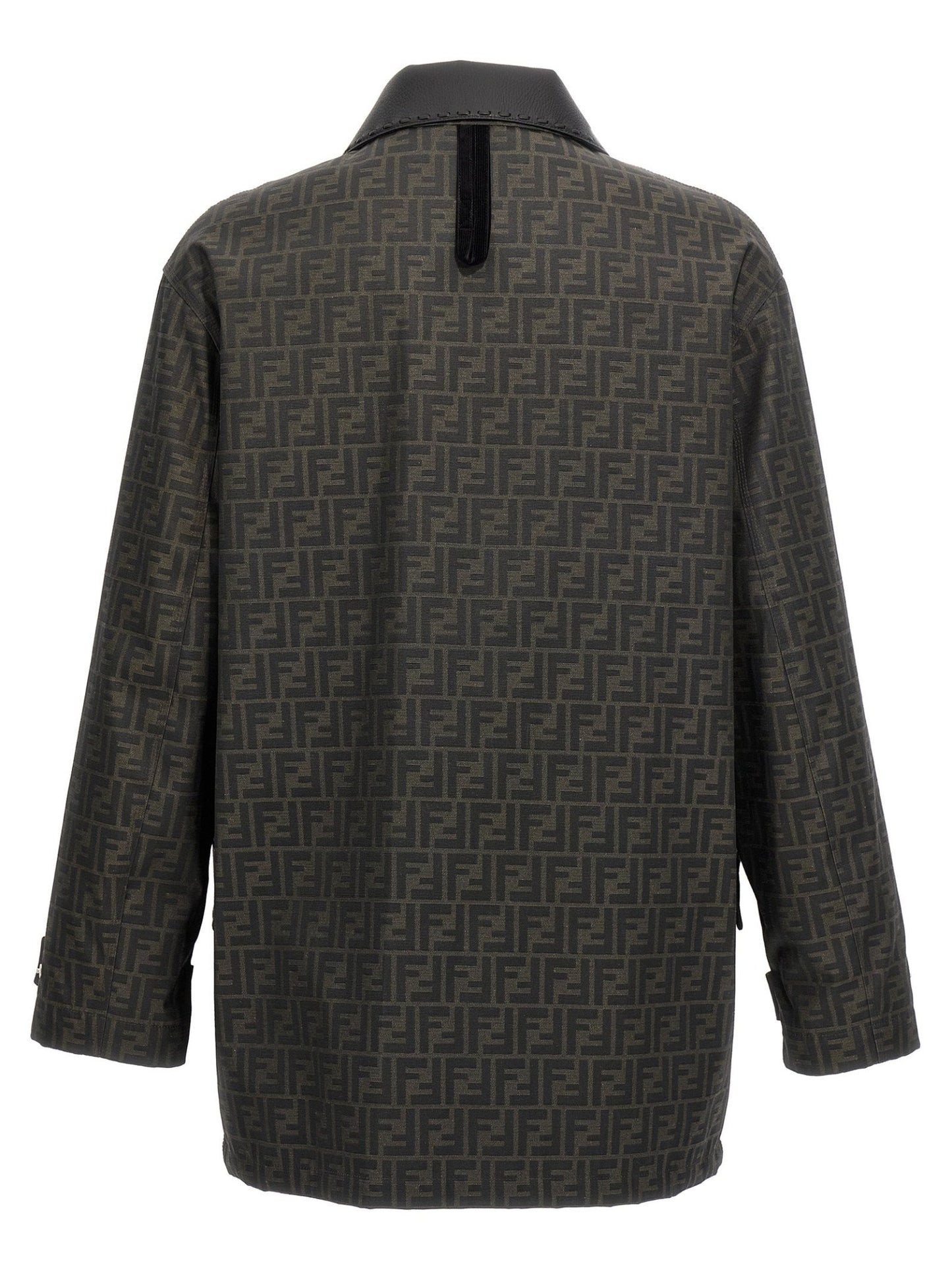 Fendi Brown Polyester Full-Length Jacket - HBPS Beauty & Fashion