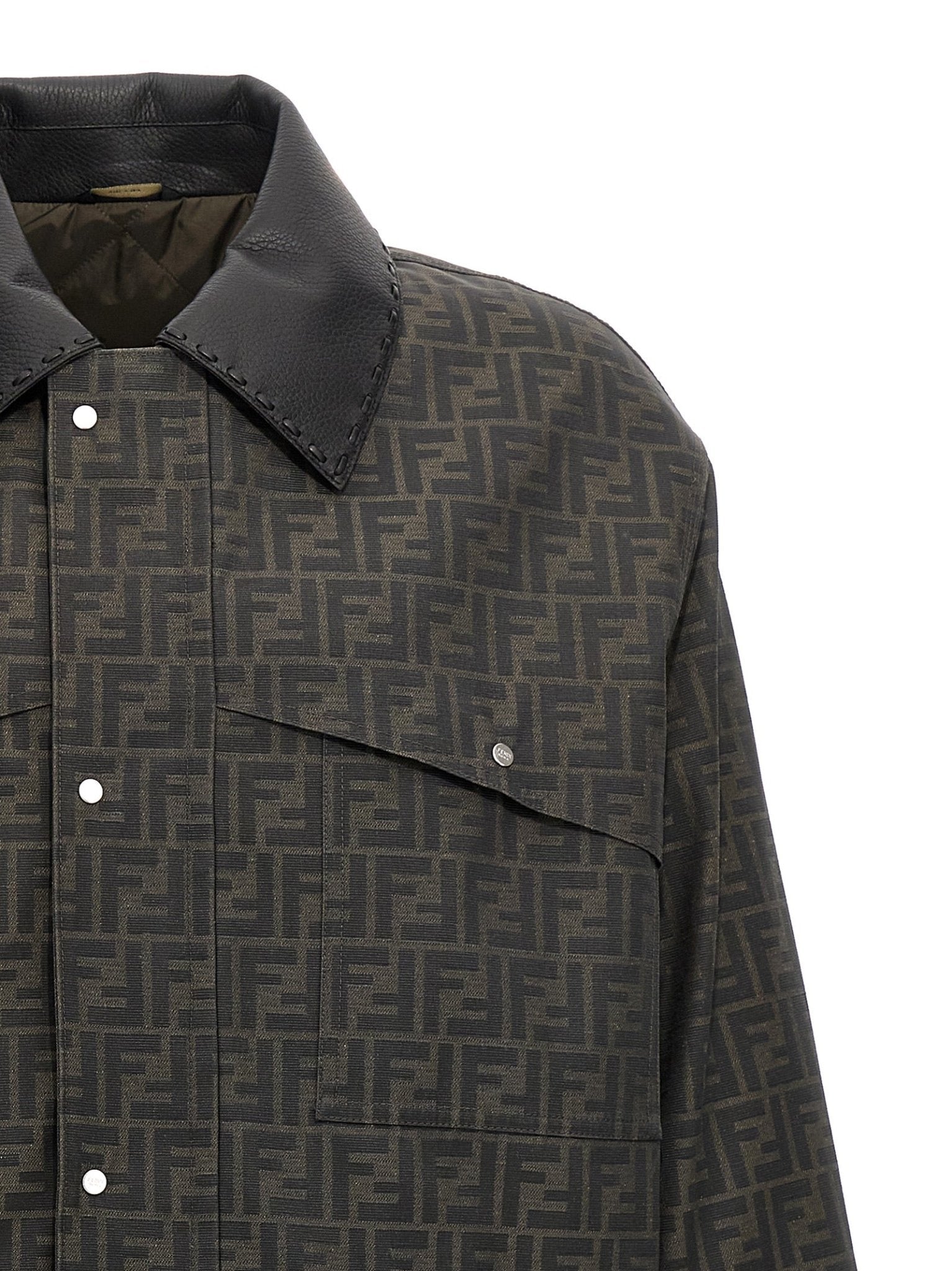 Fendi Brown Polyester Full-Length Jacket - HBPS Beauty & Fashion