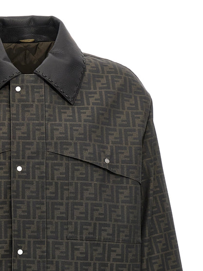 Fendi Brown Polyester Full-Length Jacket - HBPS Beauty & Fashion