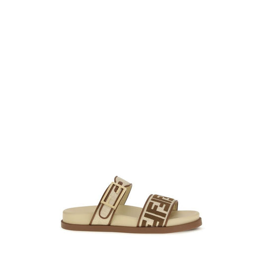 Fendi Brown Raffia Flat Sandals - HBPS Beauty & Fashion