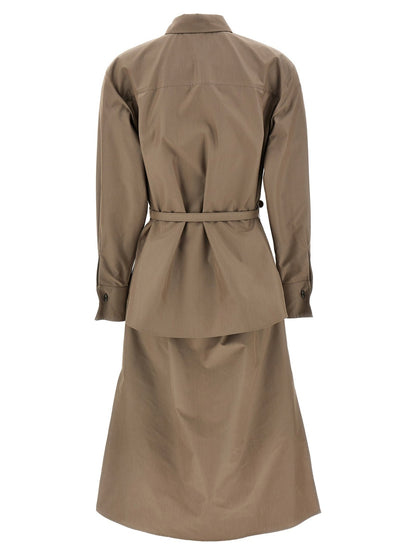 Fendi Gray Cotton Midi Dress - HBPS Beauty & Fashion