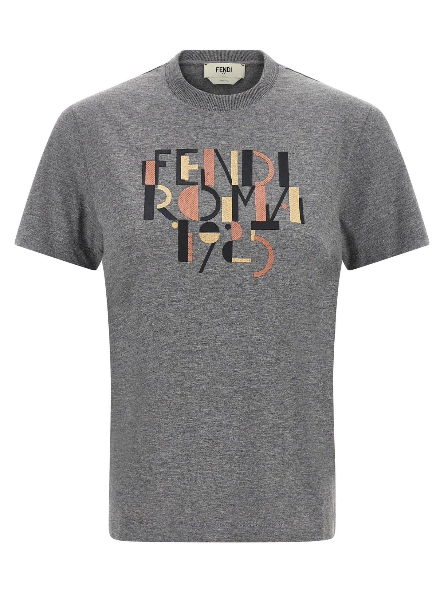 Fendi Gray Cotton T-Shirt - HBPS Beauty & Fashion