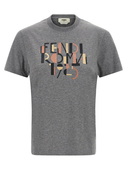 Fendi Gray Cotton T-Shirt - HBPS Beauty & Fashion