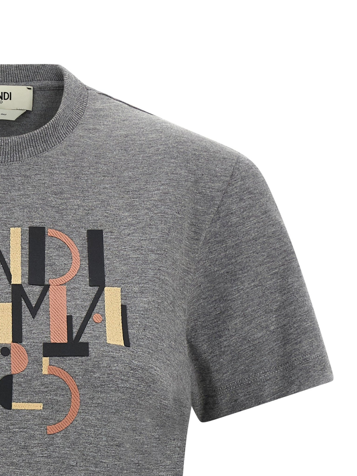Fendi Gray Cotton T-Shirt - HBPS Beauty & Fashion