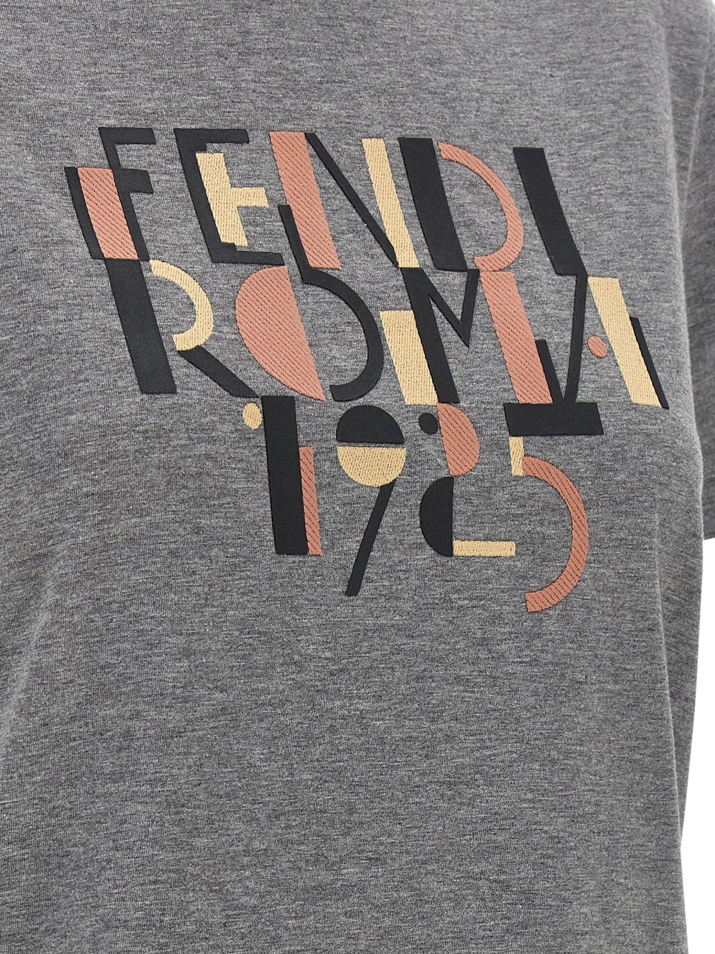 Fendi Gray Cotton T-Shirt - HBPS Beauty & Fashion