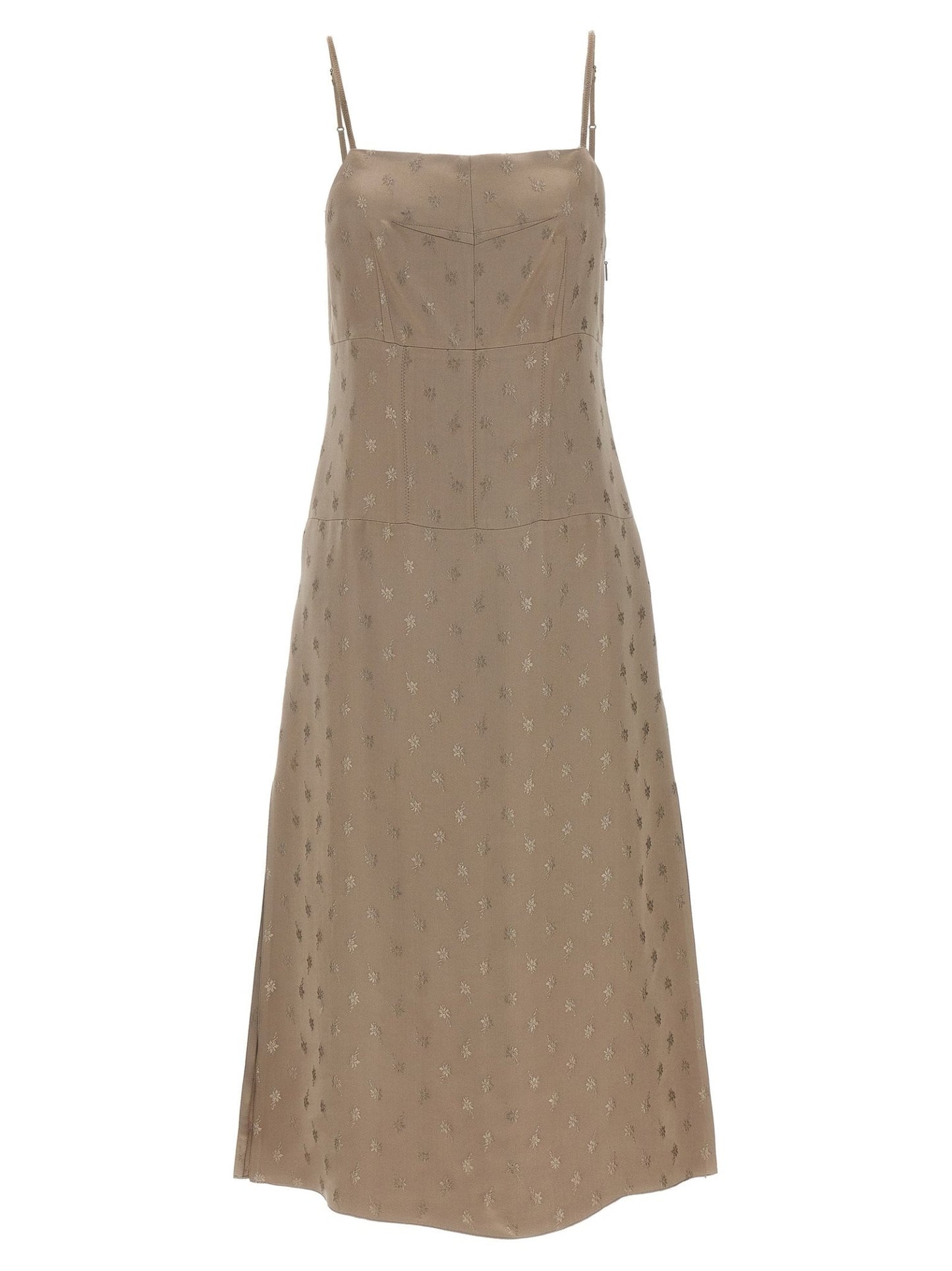 Fendi Gray Silk Midi Dress - HBPS Beauty & Fashion