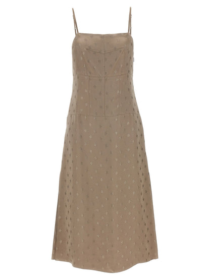 Fendi Gray Silk Midi Dress - HBPS Beauty & Fashion
