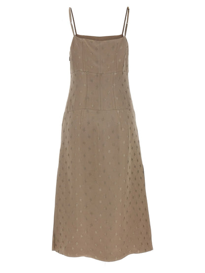 Fendi Gray Silk Midi Dress - HBPS Beauty & Fashion