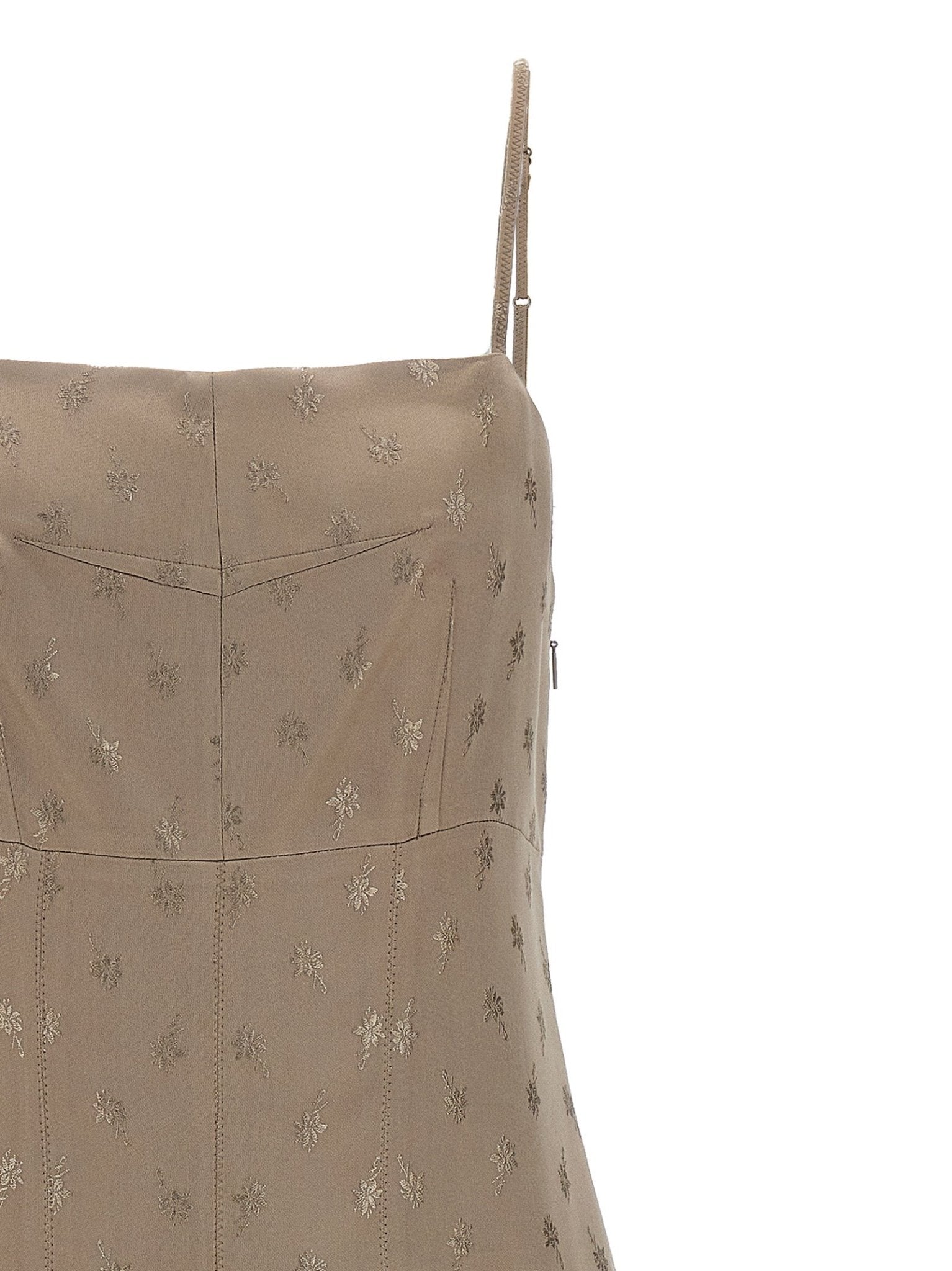 Fendi Gray Silk Midi Dress - HBPS Beauty & Fashion