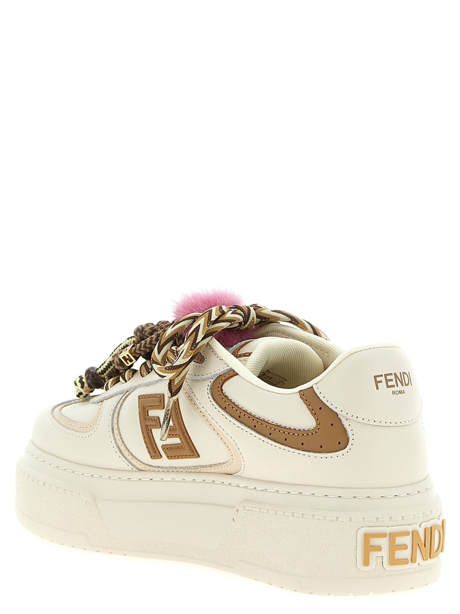 Fendi Multicolor Calfskin Platform Sneakers - HBPS Beauty & Fashion