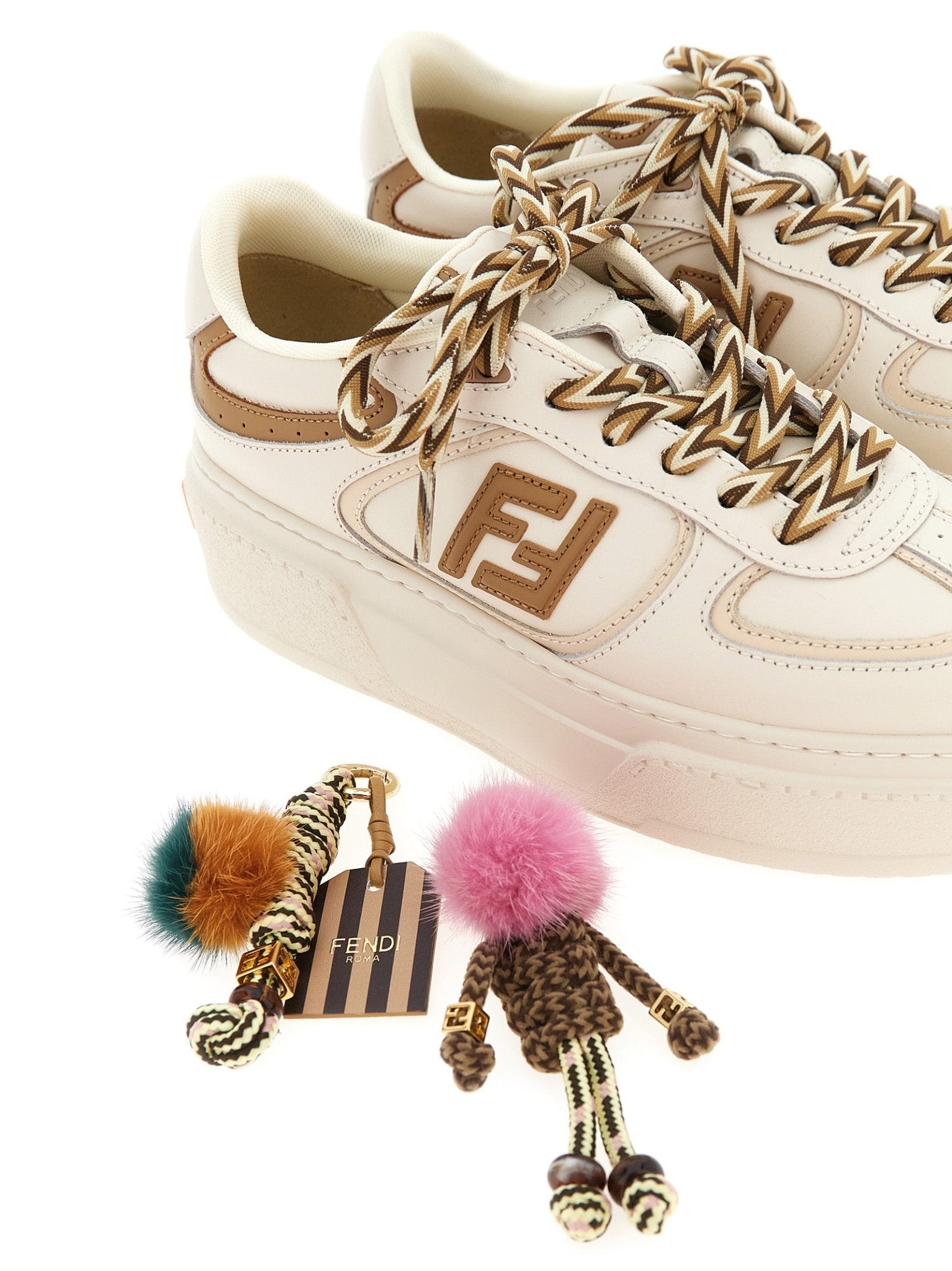 Fendi Multicolor Calfskin Platform Sneakers - HBPS Beauty & Fashion