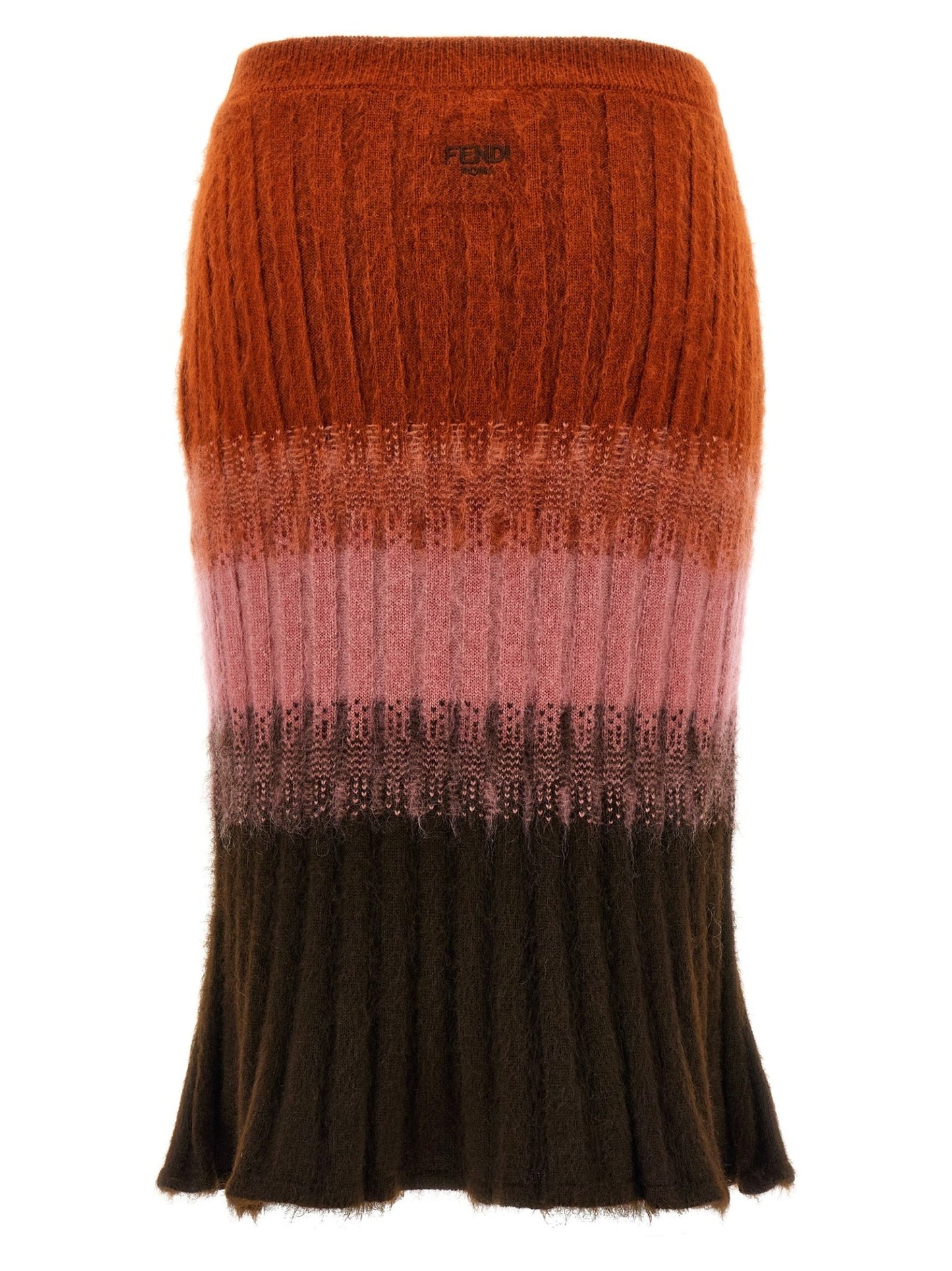Fendi Multicolor Wool Midi Skirt - HBPS Beauty & Fashion