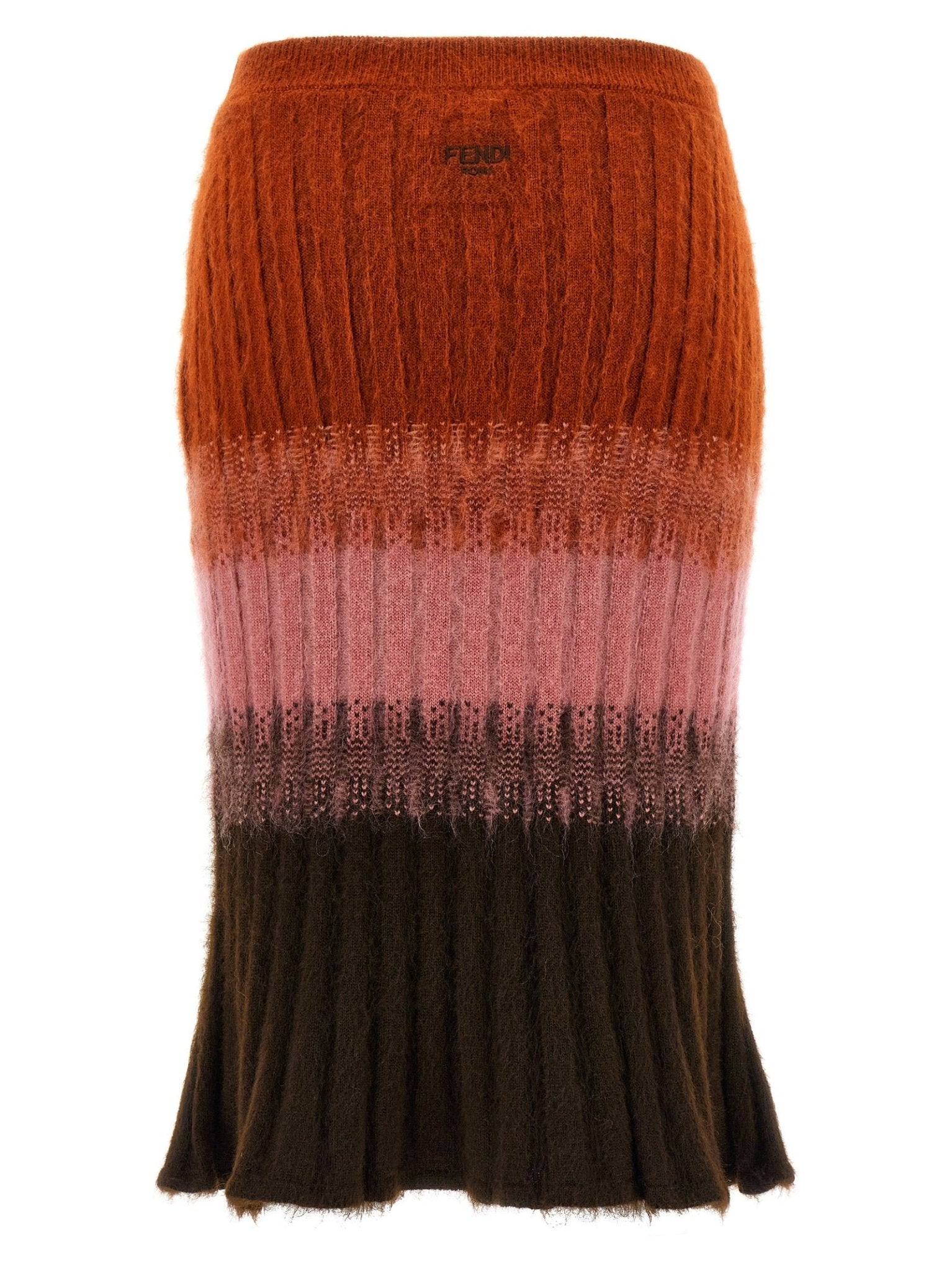 Fendi Multicolor Wool Midi Skirt - HBPS Beauty & Fashion