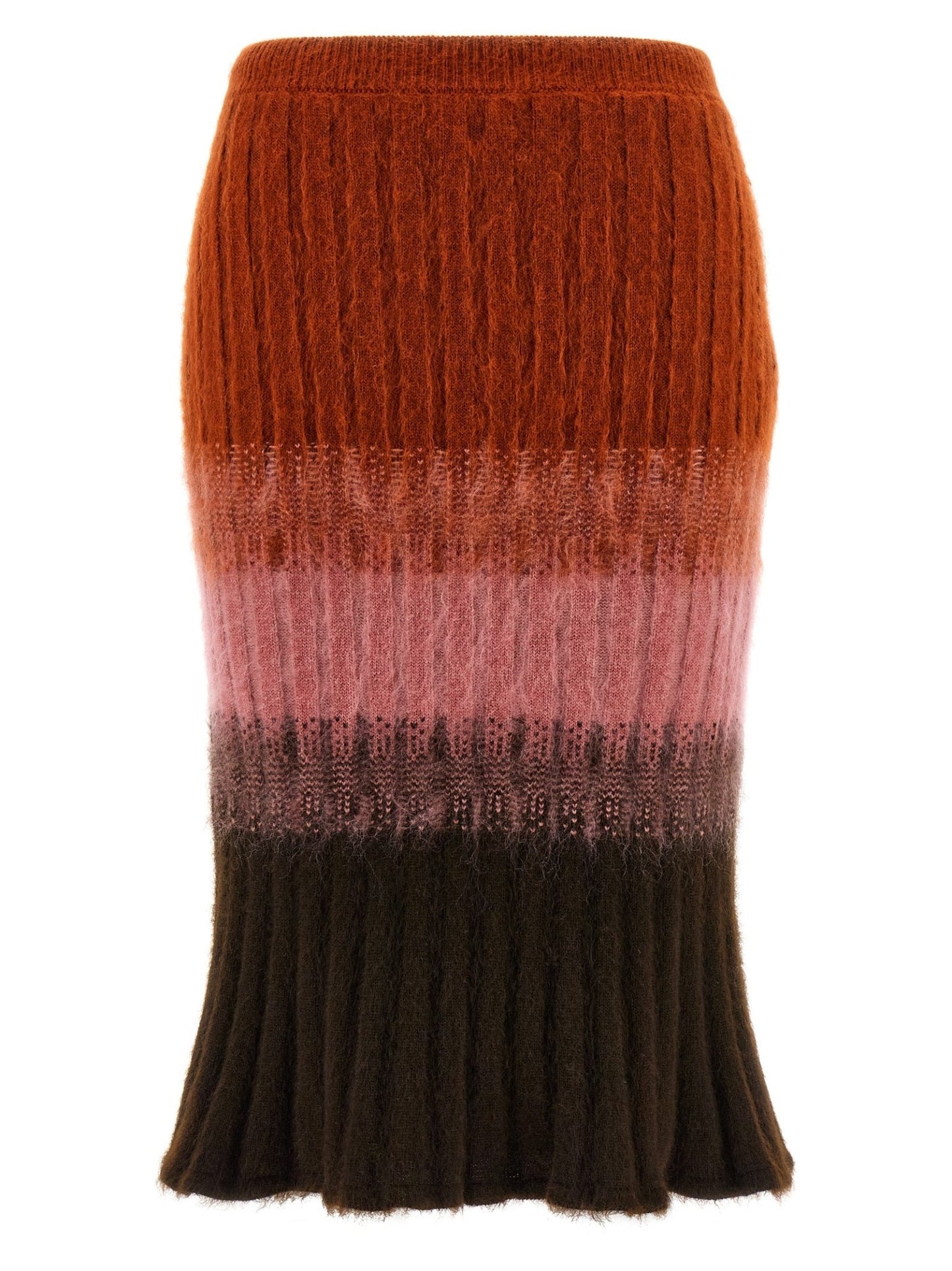 Fendi Multicolor Wool Midi Skirt - HBPS Beauty & Fashion