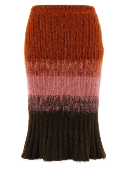 Fendi Multicolor Wool Midi Skirt - HBPS Beauty & Fashion
