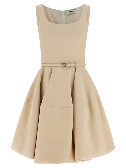 Fendi Multicolor Wool Short Dress - HBPS Beauty & Fashion