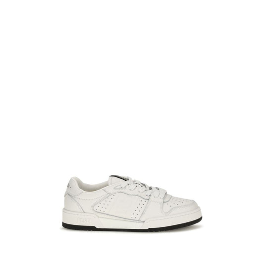 Fendi White Calf Leather Bos Taurus Athletic Sneakers - HBPS Beauty & Fashion