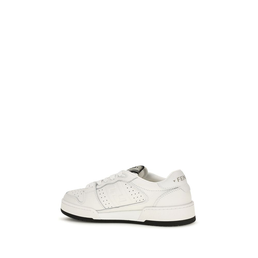 Fendi White Calf Leather Bos Taurus Athletic Sneakers - HBPS Beauty & Fashion