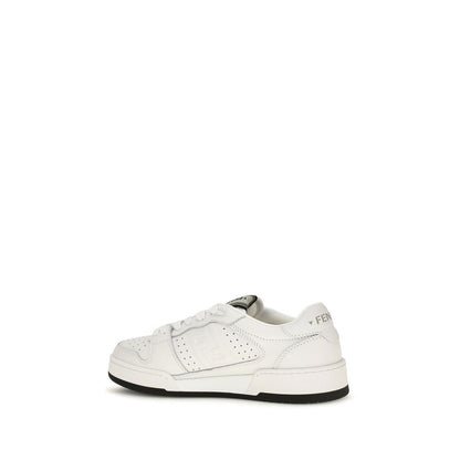 Fendi White Calf Leather Bos Taurus Athletic Sneakers - HBPS Beauty & Fashion