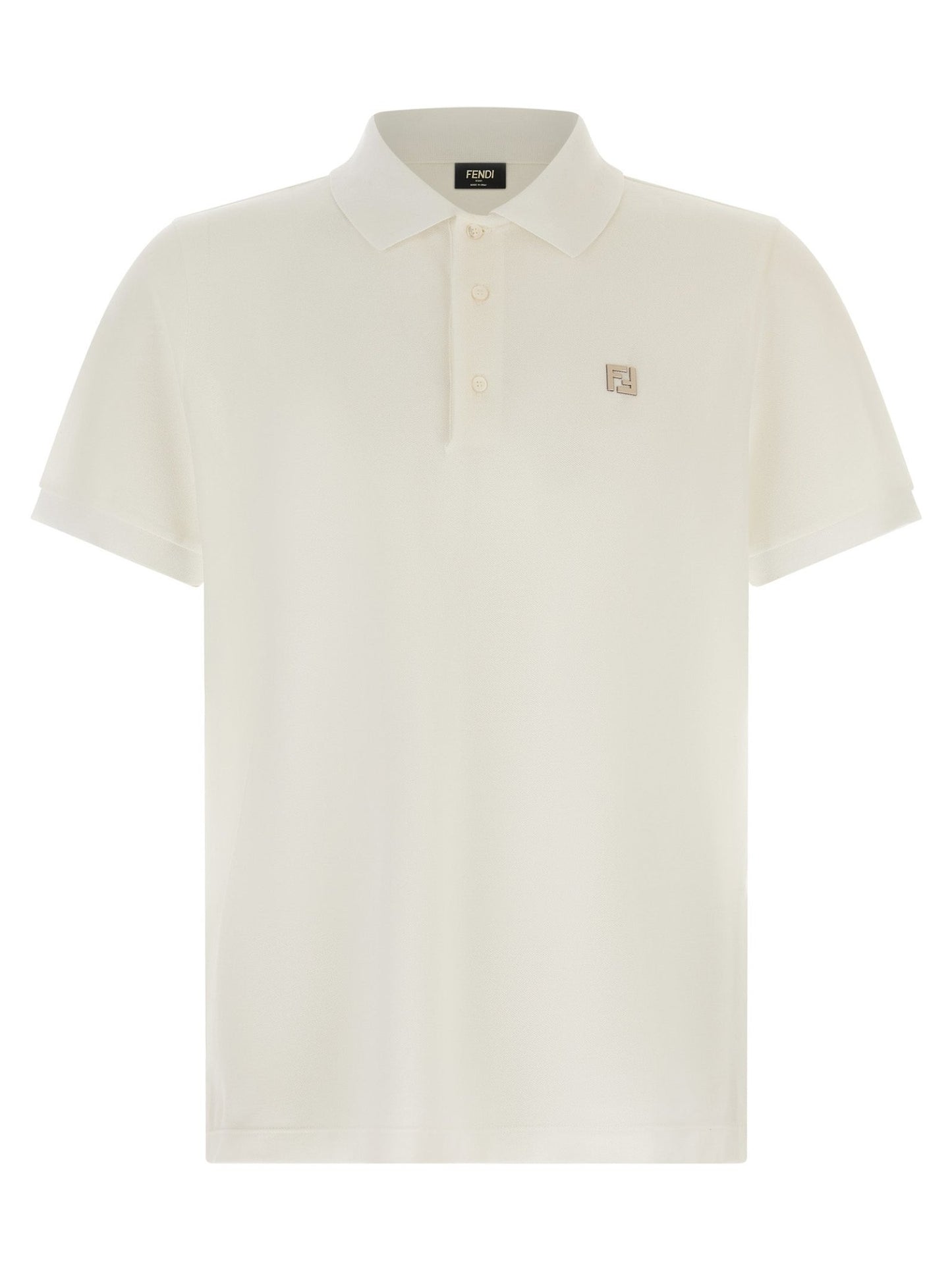 Fendi White Cotton Polo Shirt - HBPS Beauty & Fashion