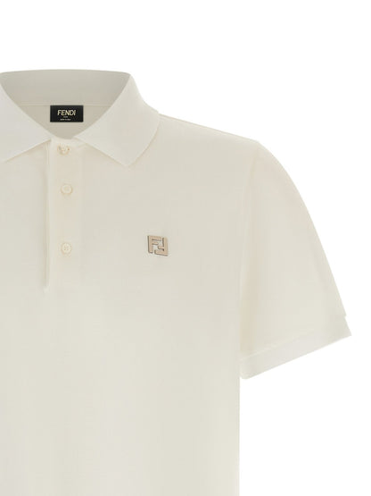 Fendi White Cotton Polo Shirt - HBPS Beauty & Fashion
