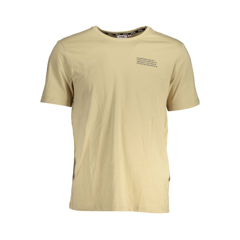 Fila Beige Cotton Mens T-Shirt - HBPS Beauty & Fashion