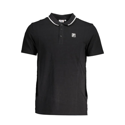 Fila Black Cotton Men Polo Shirt - HBPS Beauty & Fashion