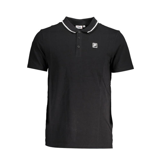 Fila Black Cotton Men Polo Shirt - HBPS Beauty & Fashion