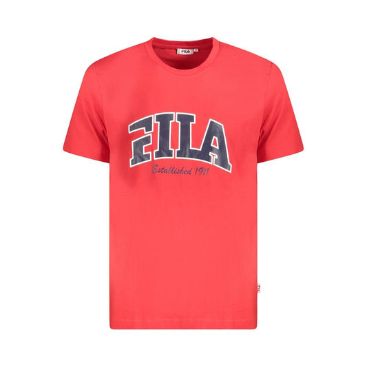 Fila Red Cotton Men T-Shirt - HBPS Beauty & Fashion