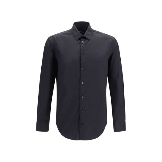Giorgio Armani Black Cotton Dress Shirt - HBPS Beauty & Fashion