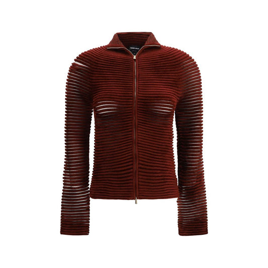 Giorgio Armani Bordeaux Viscose Cardigan - HBPS Beauty & Fashion