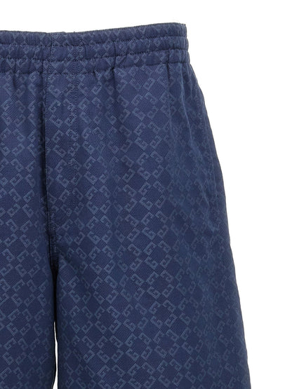 Givenchy Blue Cotton Bermuda Shorts - HBPS Beauty & Fashion
