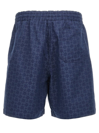 Givenchy Blue Cotton Bermuda Shorts - HBPS Beauty & Fashion