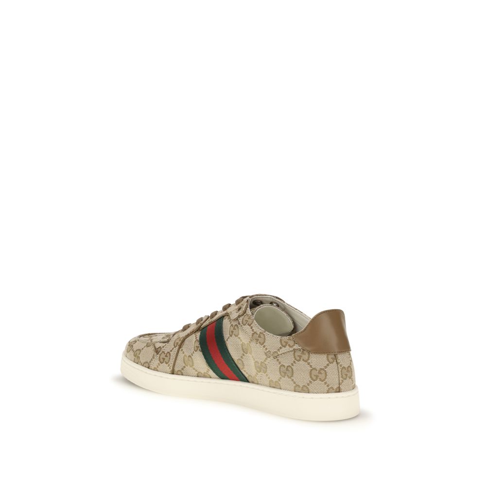 Gucci Beige Fabric Athletic Sneakers - HBPS Beauty & Fashion