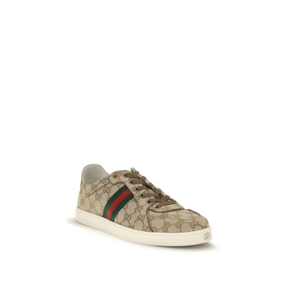 Gucci Beige Fabric Athletic Sneakers - HBPS Beauty & Fashion
