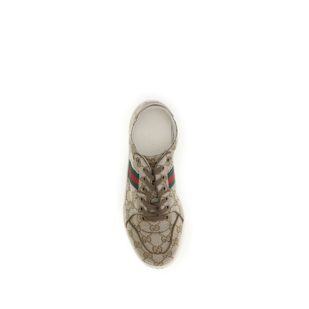 Gucci Beige Polyester Athletic Sneakers - HBPS Beauty & Fashion