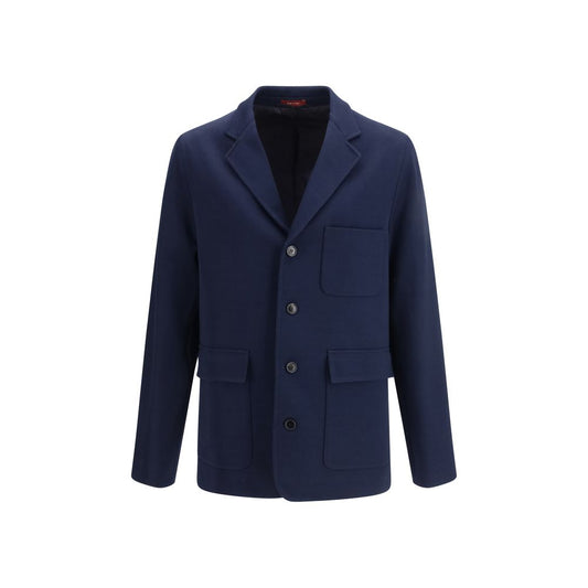 Gucci Blue Cotton Full-Length Jacket - HBPS Beauty & Fashion