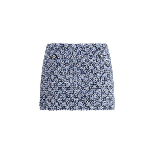 Gucci Blue Cotton Mini Skirt - HBPS Beauty & Fashion