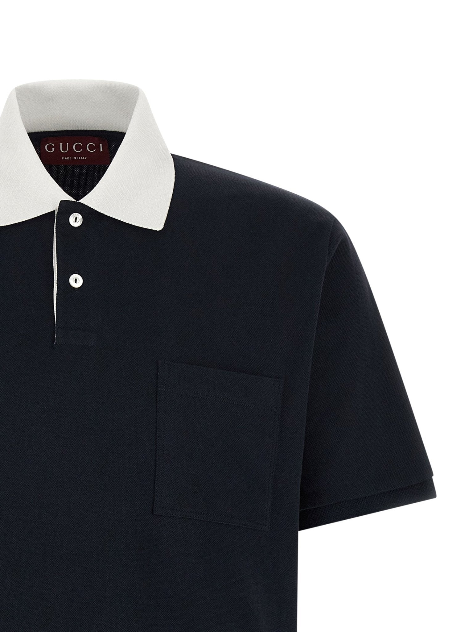 Gucci Blue Cotton Polo Shirt - HBPS Beauty & Fashion
