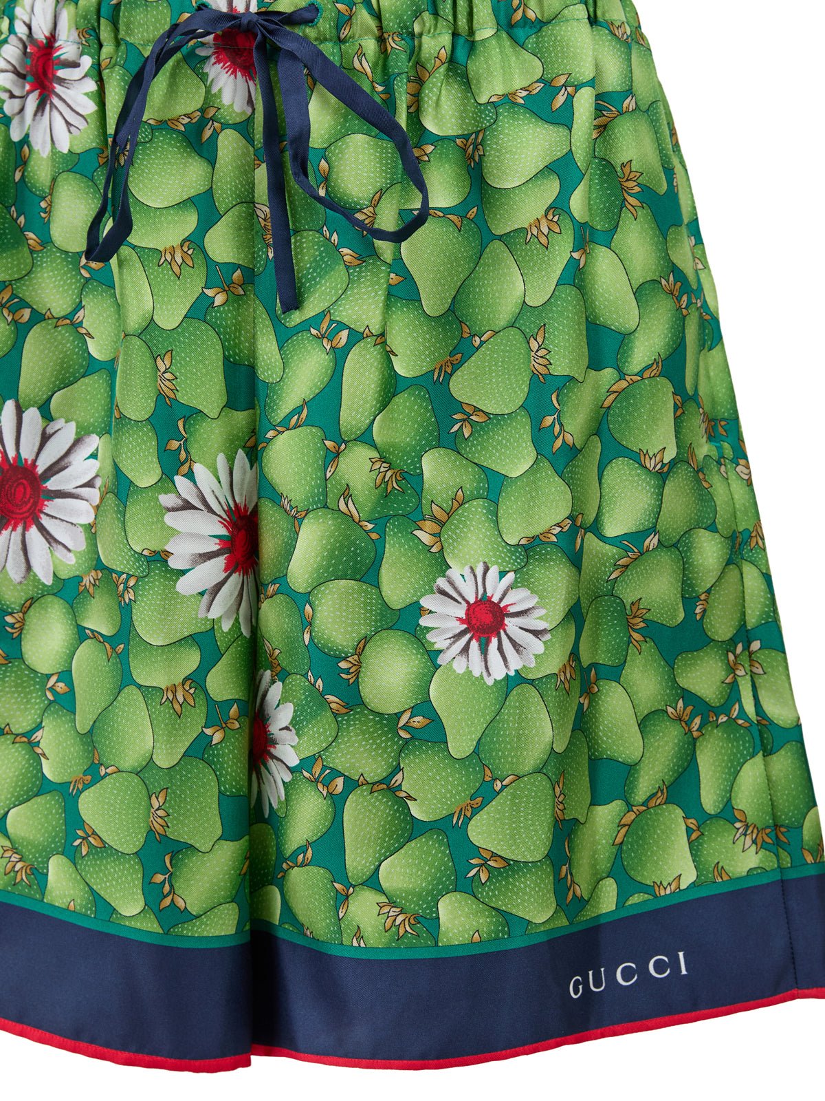 Gucci Green Flower Printed Silk Shorts - HBPS Beauty & Fashion