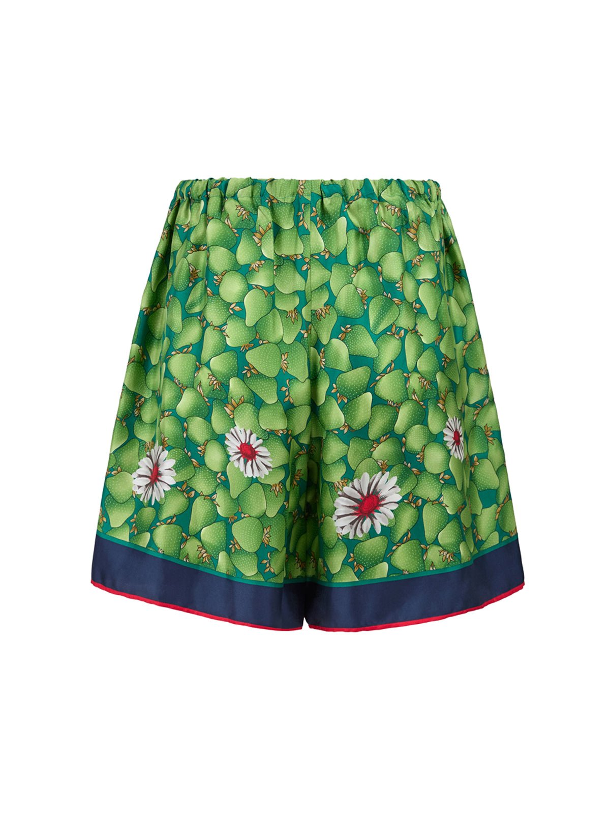 Gucci Green Flower Printed Silk Shorts - HBPS Beauty & Fashion
