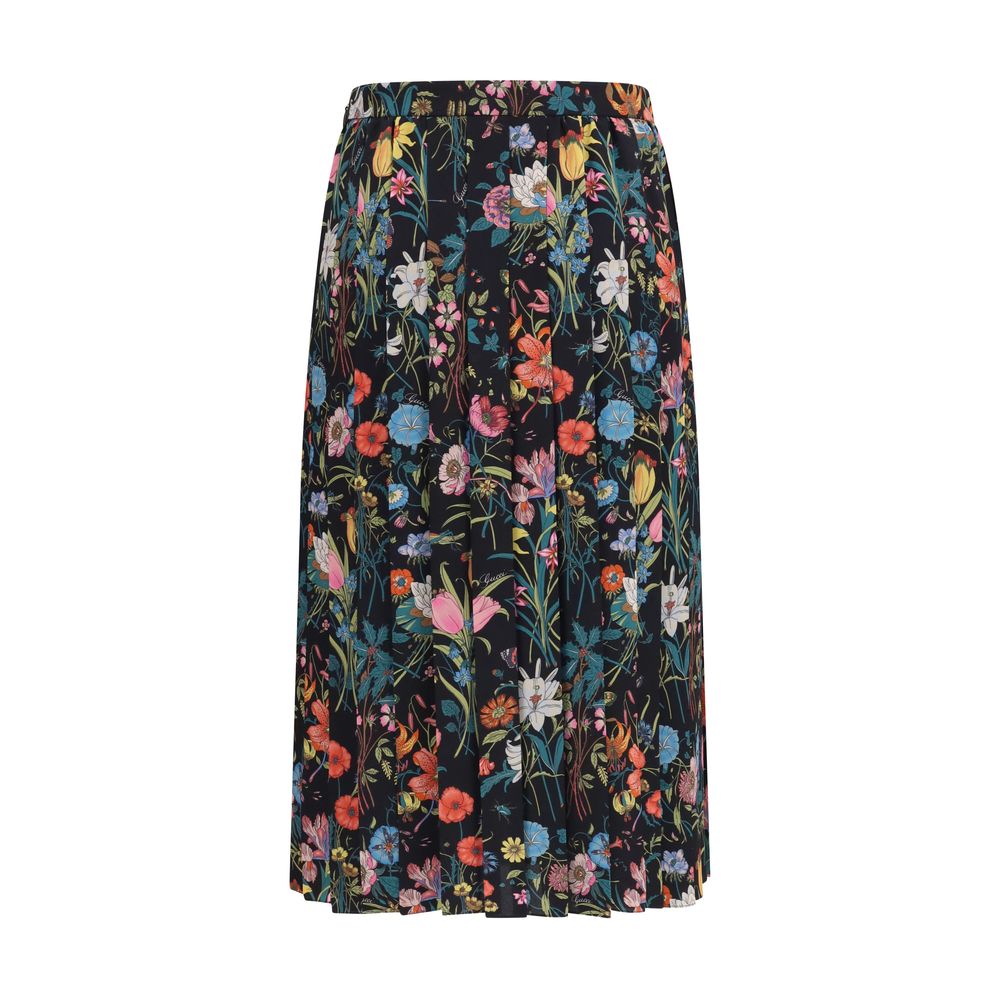 Gucci Multicolor Silk Midi Skirt - HBPS Beauty & Fashion
