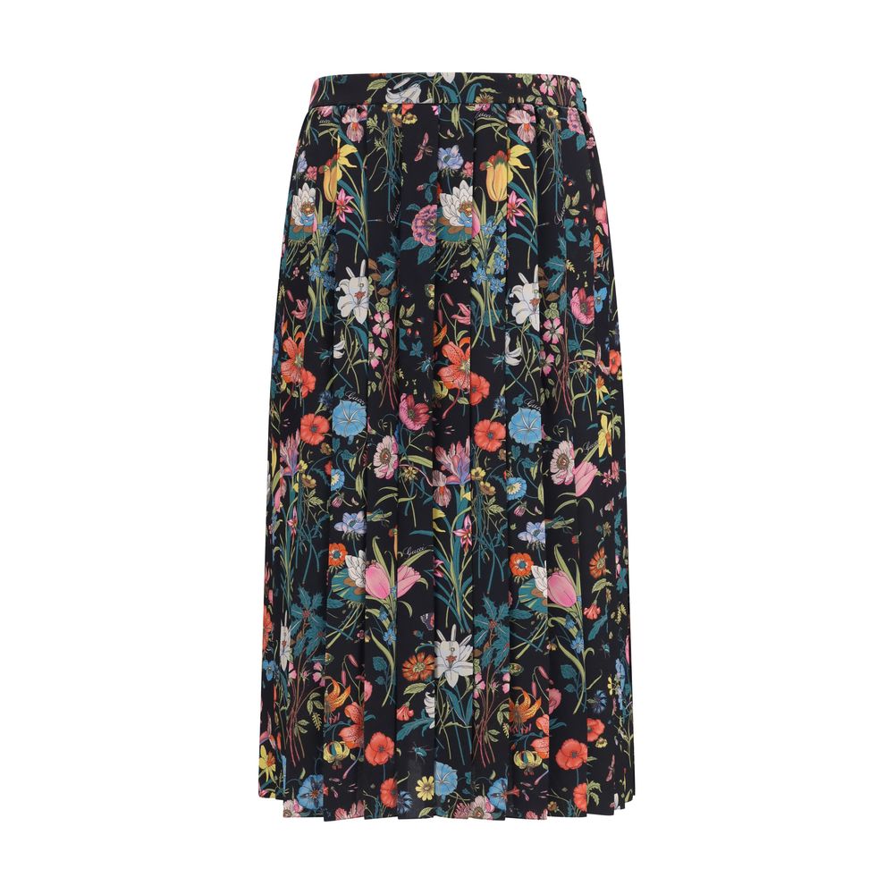 Gucci Multicolor Silk Midi Skirt - HBPS Beauty & Fashion
